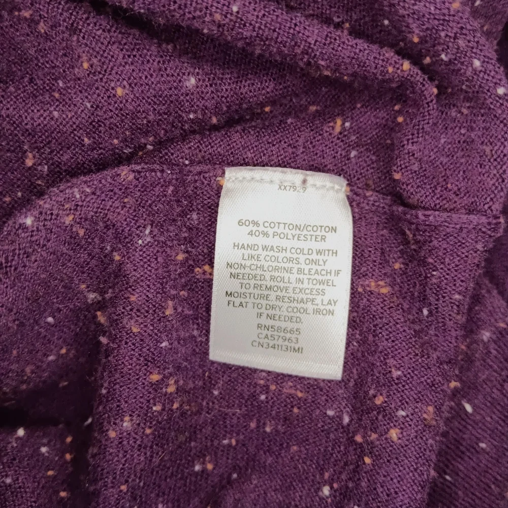 Caslon Womens Speckled Crewneck Pleat Back Sweater - Picture 9 of 9